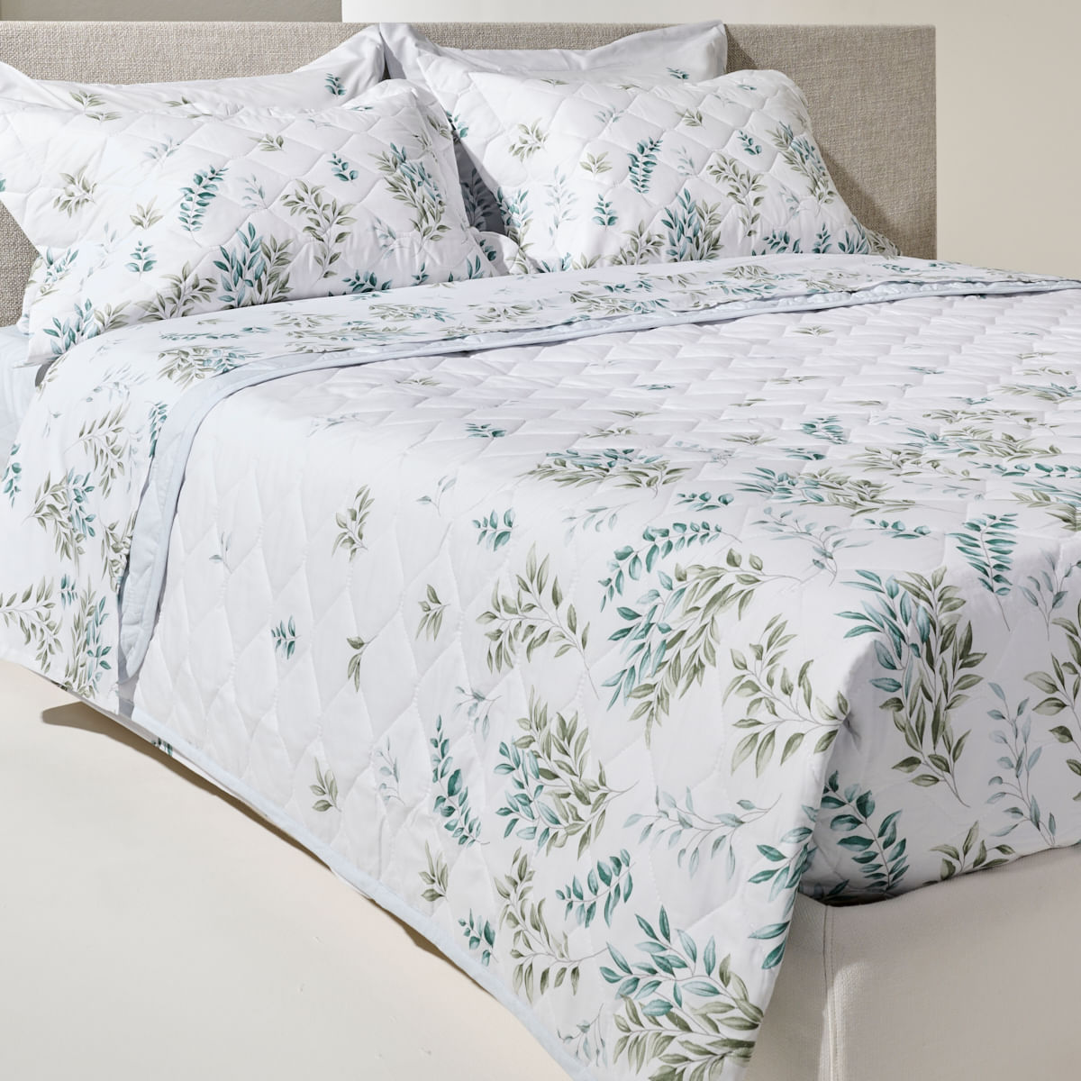 10 01 0601 Colcha Foliage Branco Verde 002